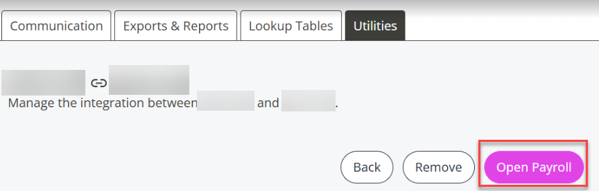 Open Payroll button.