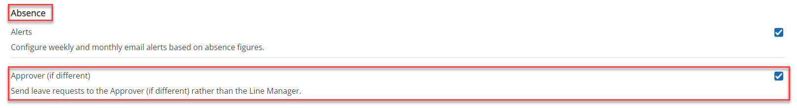 The Approver (if different) checkbox in System Configuration. 
