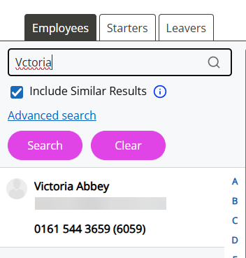 Dong a search with the Include Similar Results checkbox selected.