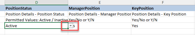 An arrow containing a list of options. 