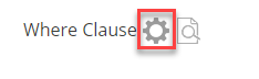 The Where Clause builder icon.