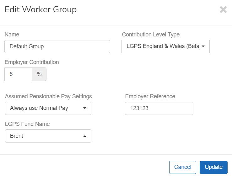 example edit worker group screen