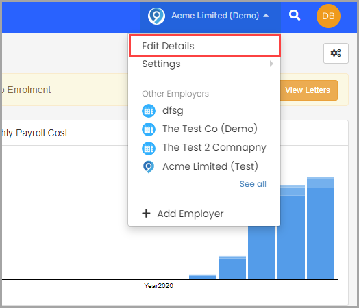 Employer edit detials