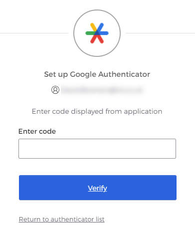 Verify Google Authenticator Code