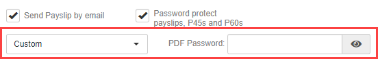 Enter the required custom PDF password