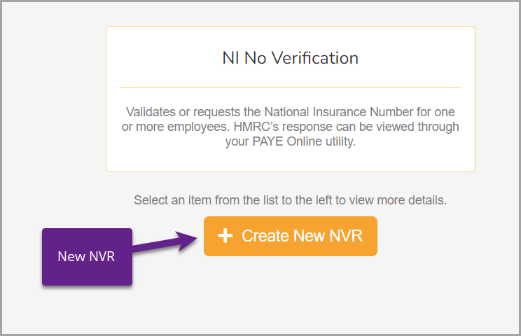 the RTI Create a New NVR( NI No Verification) screen