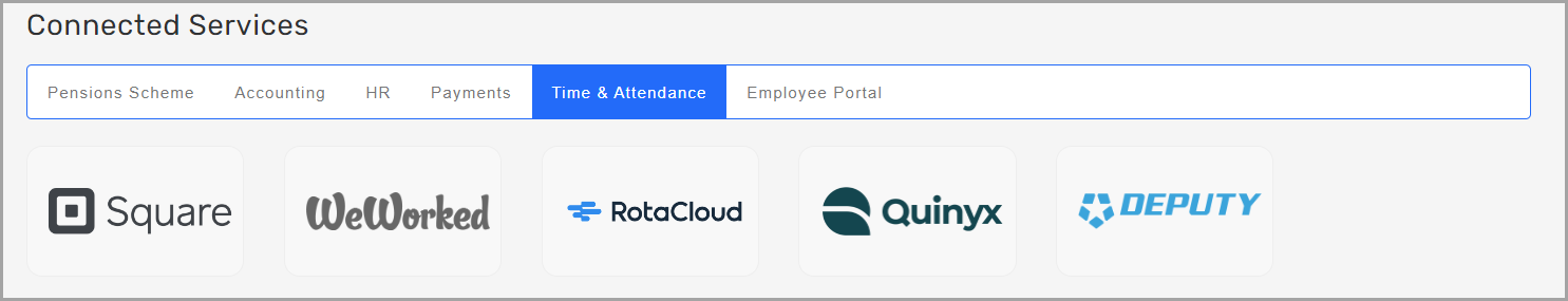 Select the software you want to connect.