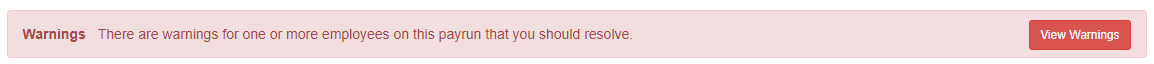 unresolved warnings indicator with View Warnings button