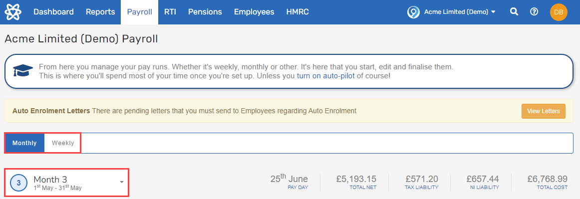 f you pay multiple pay frequencies, choose the frequency you are running payroll for. 